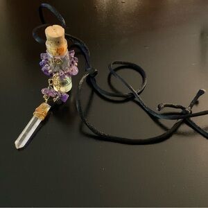 Amethyst Crystal Pendant Necklace